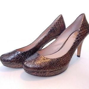 Vine Camuto Snakeskin Heels